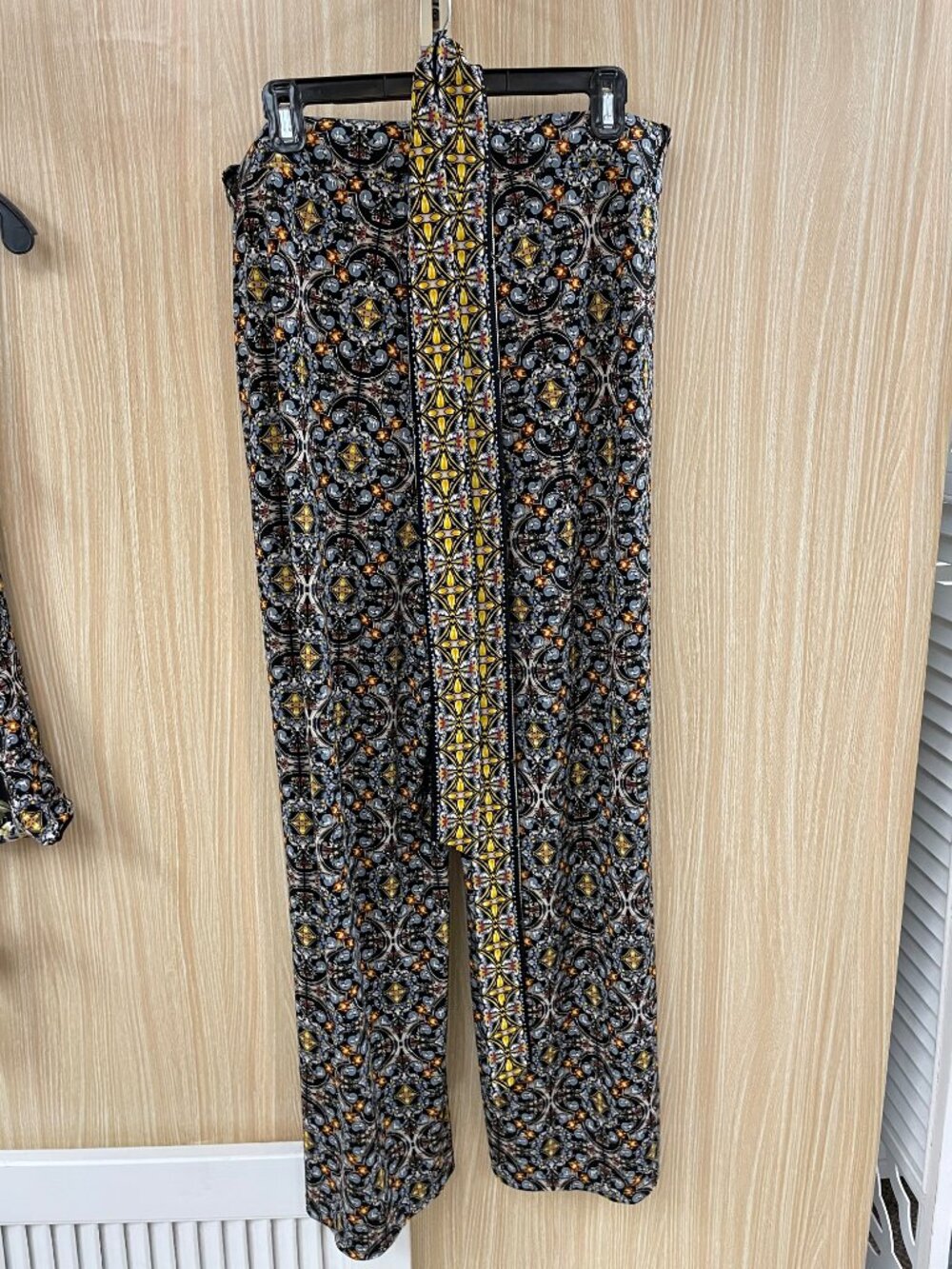 White House Black Market Black Print Pants Set Size Large - Picture 5 of 7